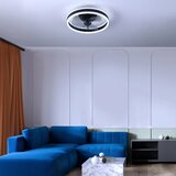 Brilagi-LED Prigušiva svetiljka sa ventilatorom LED/30W/230V 3000-6500K crna+daljinski upravljač | Eponuda.com