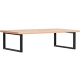 Zidna polica za umivaonik od čelika i masivne bukovine Smeđa 100 x 60 x 2.5 cm | Shoptok.si