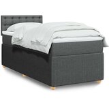  Okvir kreveta s oprugama i madrac tamnosivi 80x200cm od tkanine | shoptok.hr
