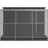  Ptičja kućica s nastavkom srebrna 290x303x216 cm čelična | shoptok.hr