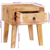  Konačni stolovi Smeđa 40 x 32 x 46 cm masivno drvo manga | shoptok.hr