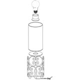 Eglo 49274 - Stona lampa CARDIGAN 1xE27/60W/230V | Eponuda.com
