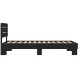 vidaXL Okvir za krevet crni 75 x 190 cm od konstruiranog drvo i metal | shoptok.hr