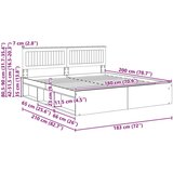  okvir za krevet bijelo 180 x 200 cm čvrsto borovo drvo | shoptok.hr
