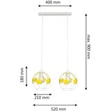  Dečiji luster na sajli STARS 2xE27/15W/230V žuta/bela | Eponuda.com