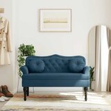  Klupa s jastucima plava 120,5 x 65 x 75 cm baršunasta | shoptok.hr