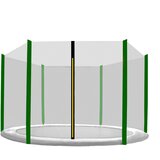  INLEA Vanjska zaštitna mreža za trampolin PREMIUM Jump ukupnog promjera 305 cm za 6 stupova – crna/tamnozelena | shoptok.hr