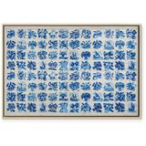  Slika - Azulejos tiles – traditional Portuguese ceramic tiles 60x40 U prirodnom drvenom okviru | shoptok.hr
