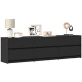 Furnova TV omarica z LED črna 180x34x50 cm inženirski les, (21923665) u