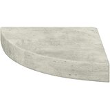  Kutne zidne police 4 kom siva boja betona 25 x 25 x 3,8 cm MDF | shoptok.hr