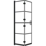  Sklopiva pregrada za tuš ESG 80 x 140 cm crna | shoptok.hr
