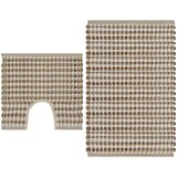  Ručno tkani set kupaonskih otirača juta/tkanina bijeli/prirodni | shoptok.hr