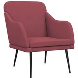  Fotelja crvena boja vina 63 x 76 x 80 cm od tkanine - boja crnog vina 1 | shoptok.hr