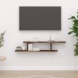  Zidna TV polica dimljeni hrast 125x18x23 cm konstruirano drvo | Eponuda.ba
