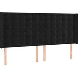 LED uzglavlje crno 163 x 16 x 118/128 cm baršunasto | shoptok.hr