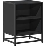vidaXL Noćni ormarić crni 40x31x50 cm Konstruirano drvo i metal | shoptok.hr