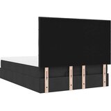 vidaXL Otomanski posteljni okvir z vzmetnico črn 140x200 cm blago | Shoptok.si