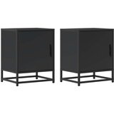vidaXL Noćni ormarić crni 40x31x50 cm Konstruirano drvo i metal | shoptok.hr