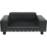 SOFA za pse tamnosiva 81 x 43 x 31 cm od pliša i umjetne kože | shoptok.hr