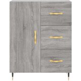 vidaXL Visoka komoda siva sonoma 69,5x34x180 cm inženirski les | Shoptok.si