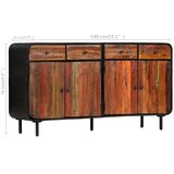  Komoda od masivnog obnovljenog drva 140 x 35 x 76 cm | shoptok.hr