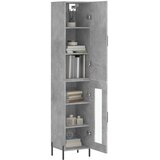  Visoka komoda siva betona 34,5x34x180 cm od konstruiranog drva | shoptok.hr