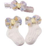 BUBU Set za bebe čarape i traka za kosu, Žuti | Eponuda.com