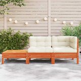  Vrtna sofa s jastucima i tabureom od masivne borovine | Eponuda.com