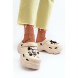 Kesi Women's foam lightweight slippers with a solid sole, Beige Matirra Cijene