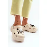 Kesi Women's foam lightweight slippers with a solid sole, Beige Matirra