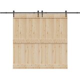 Pribor za klizna vrata 305 cm čelični crni | shoptok.hr