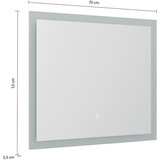MID.YOU KOPALNIŠKO OGLEDALO, 70/53/3,2 cm steklo | Shoptok.si