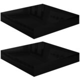 Maison Chic 2 kosi Lebdeče Stenske Police - Viseče police sijaj črne 23x23,5x3,8 cm MDF, (21794045) Cene