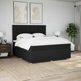  Krevet s oprugama i madracem crni 180x200 cm od tkanine | shoptok.hr