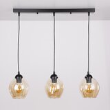 Candellux luster/visilica-aspa viseća lampa crna 3X40W E27 smedja abažur Cene