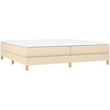  Box spring posteljni okvir krem 200x200 cm blago, (20684972) | Shoptok.si