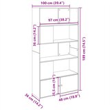  Regal za knjige boja hrasta 100x36x189 cm konstruirano drvo | shoptok.hr
