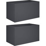  Vrtna saksija 2 kom. Antracit 100 x 50 x 50 cm Čelična vrata | shoptok.hr