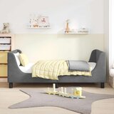  Krevet za djecu s uzglavljem Tamno siva 80 x 160 cm Baršun | shoptok.hr