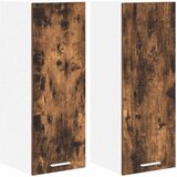 Viseći ormarić s pohranom Riga 2 pcs Dimljeni hrast i bijela | shoptok.hr