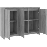  Komoda siva boja hrasta 102 x 33 x 75 cm od konstruiranog drva | shoptok.hr