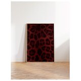 Wallxpert uramljena slika 115237, leopard šara u bordo i crnoj boji, 50 x 70 cm, ram u boji prirodnog drveta Cene