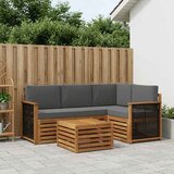  Set vanjskih sofa 5 pcs Prirodna i antracit 59 x 59 x 37 cm | shoptok.hr