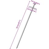  Klinovi za šator 24 kom 23 cm Ø 6 mm od pocinčanog čelika | shoptok.hr
