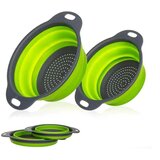  Set kuhinjske silikonske sklopive cediljke, 2 komada, Zelene | Eponuda.com