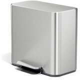 simplehuman Kanta za smeće od nehrđajućeg čelika za odvojeni otpad/s pedalom u mat srebrnoj boji 15 l Dual Mini – Cijene