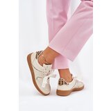 Boto Low Women's Sneakers With Lace Leopard Beige Zielle | Shoptok.si