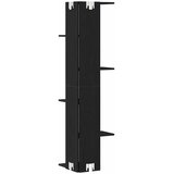 Police za kutne zidne s policom Crni hrast 36.5 x 36.5 x 140 cm | shoptok.hr
