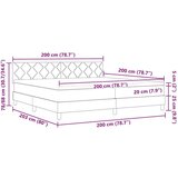 vidaXL Postelja s škatlo z blazino & LED Taupe 200x200 cm Tkanina, (22082750) | Shoptok.si