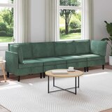  Set namještaja za dnevni boravak 4 pcs Morska zelena Baršun | shoptok.hr